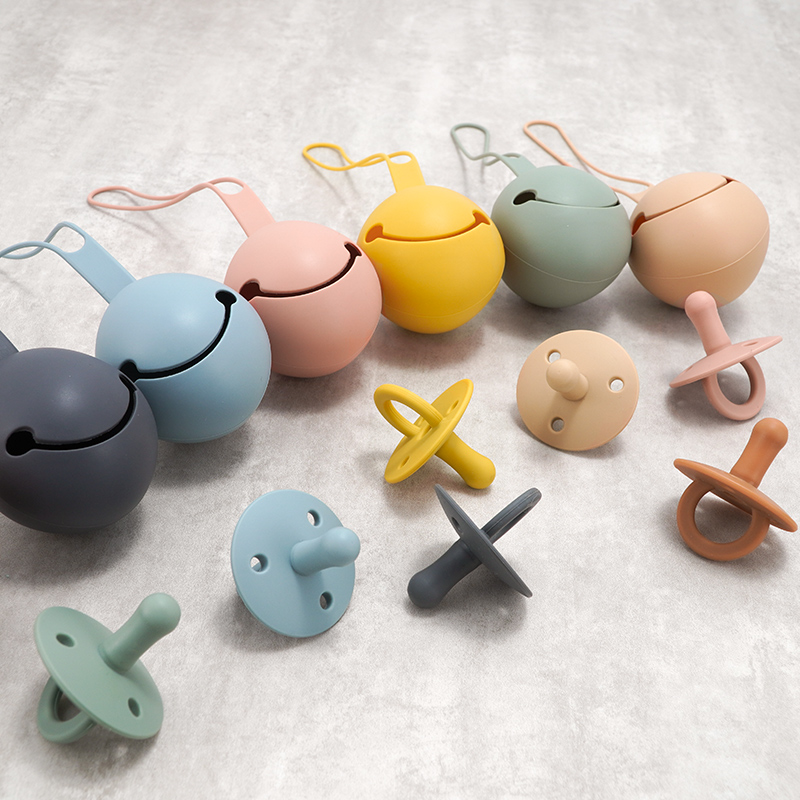 Baby Food Pacifier - Étui en silicone pour nouveau-nés, porte-sucette