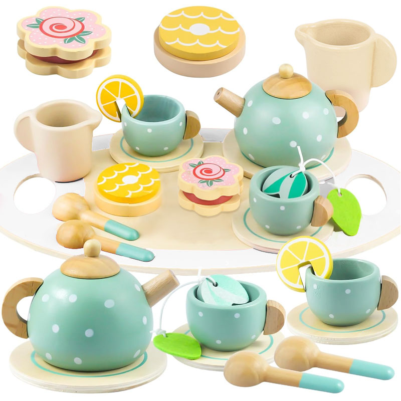 Baby Food Under 1 Year - Ensemble de thé en bois pour