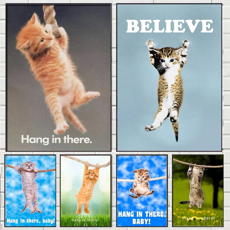 Baby Food Oil - Affiche de Yoga chat mignon pour