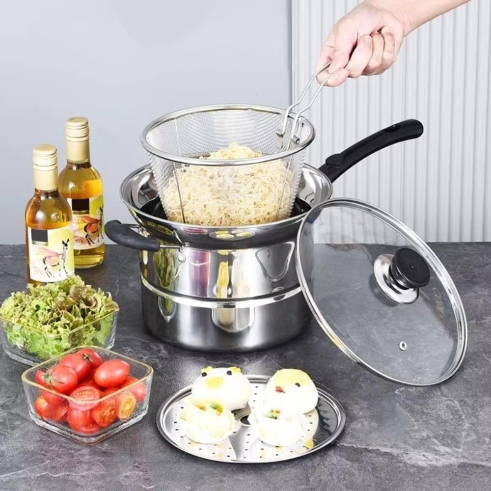 Baby Food Filter - Pot de friteuse en acier inoxydable,