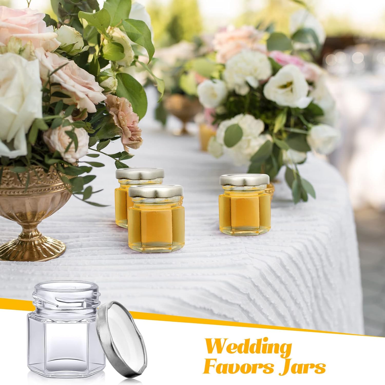Mini pots en verre hexagonaux  - Baby Food Jars Glass avis et prix