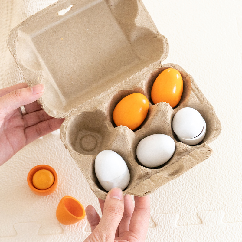 6 pièces oeufs en bois jouet o - Baby Food Under 1 Year avis et prix