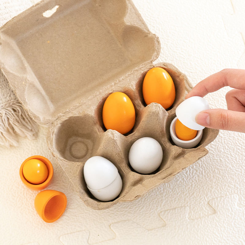 6 pièces oeufs en bois jouet o - Baby Food Under 1 Year avis et prix
